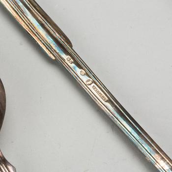 SERVERINGSBESTICK, 3 delar, silver, 1800-tal.