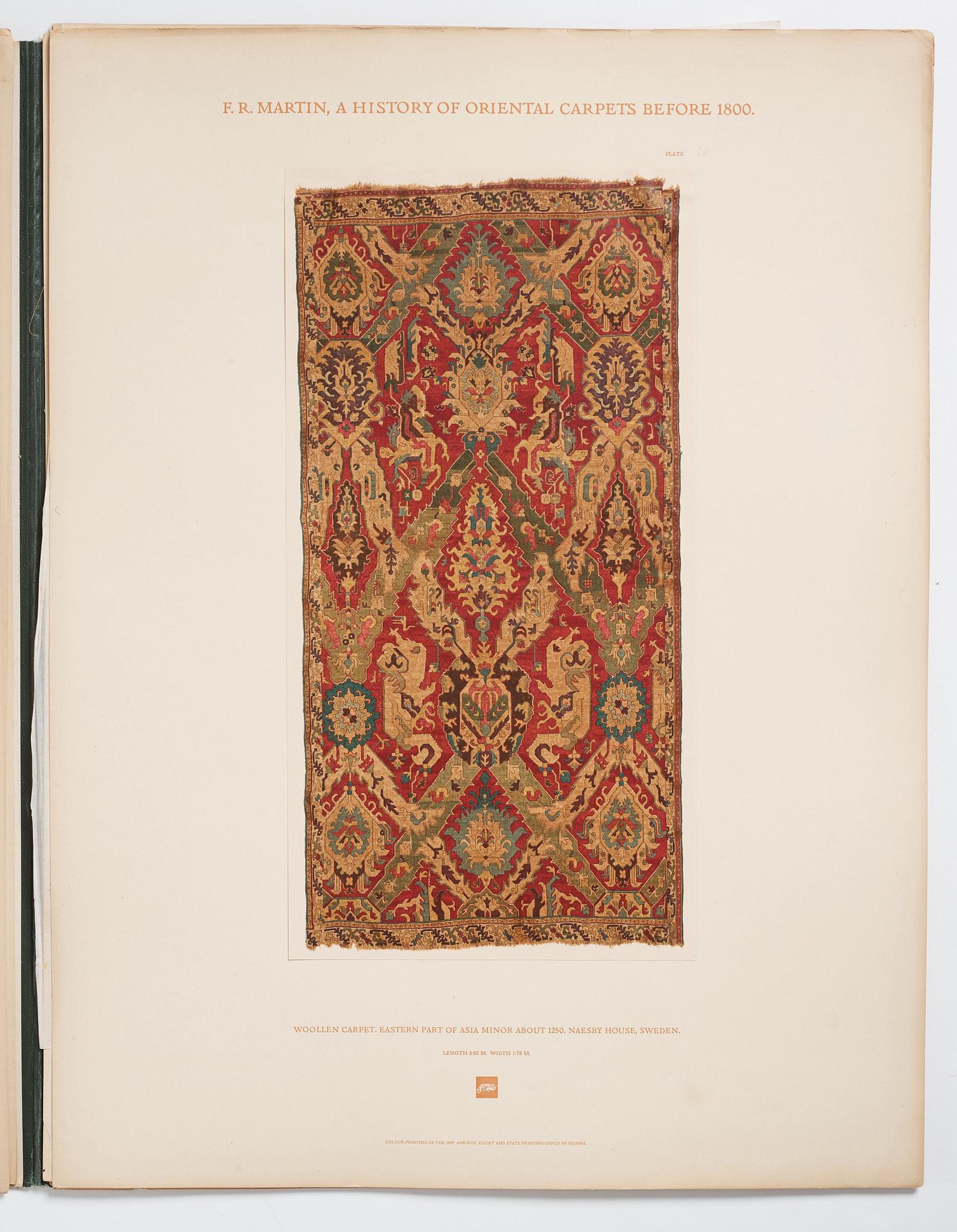 Fredrik Robert Martin: 'A History of Oriental Carpets before 1800,' Vienna, 1906.