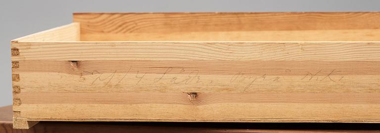 Nordiska Kompaniet, a stained pine chest of drawers, "Sportstugemöbel", Sweden 1930-40's.