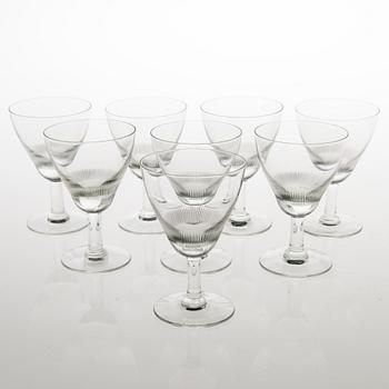 KAJ FRANCK, A set of 17 "Fennia" glasses, Nuutajärvi. Design 1951.