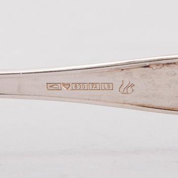 BESTICKUPPSÄTTNING, 51 delar, silver "Chippendale", 1900-talets slut.