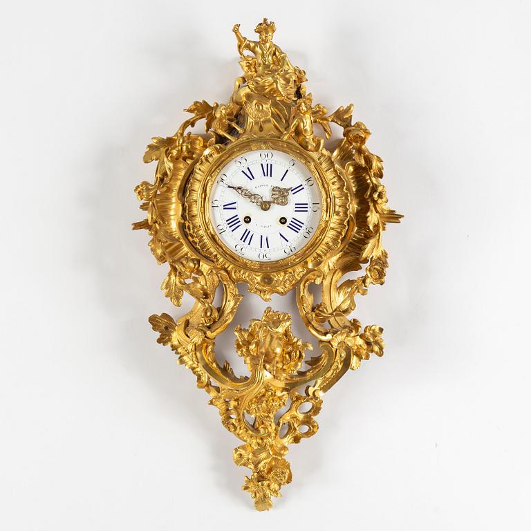A Raingo Frères Louis XV-style wall clock, 19th C.