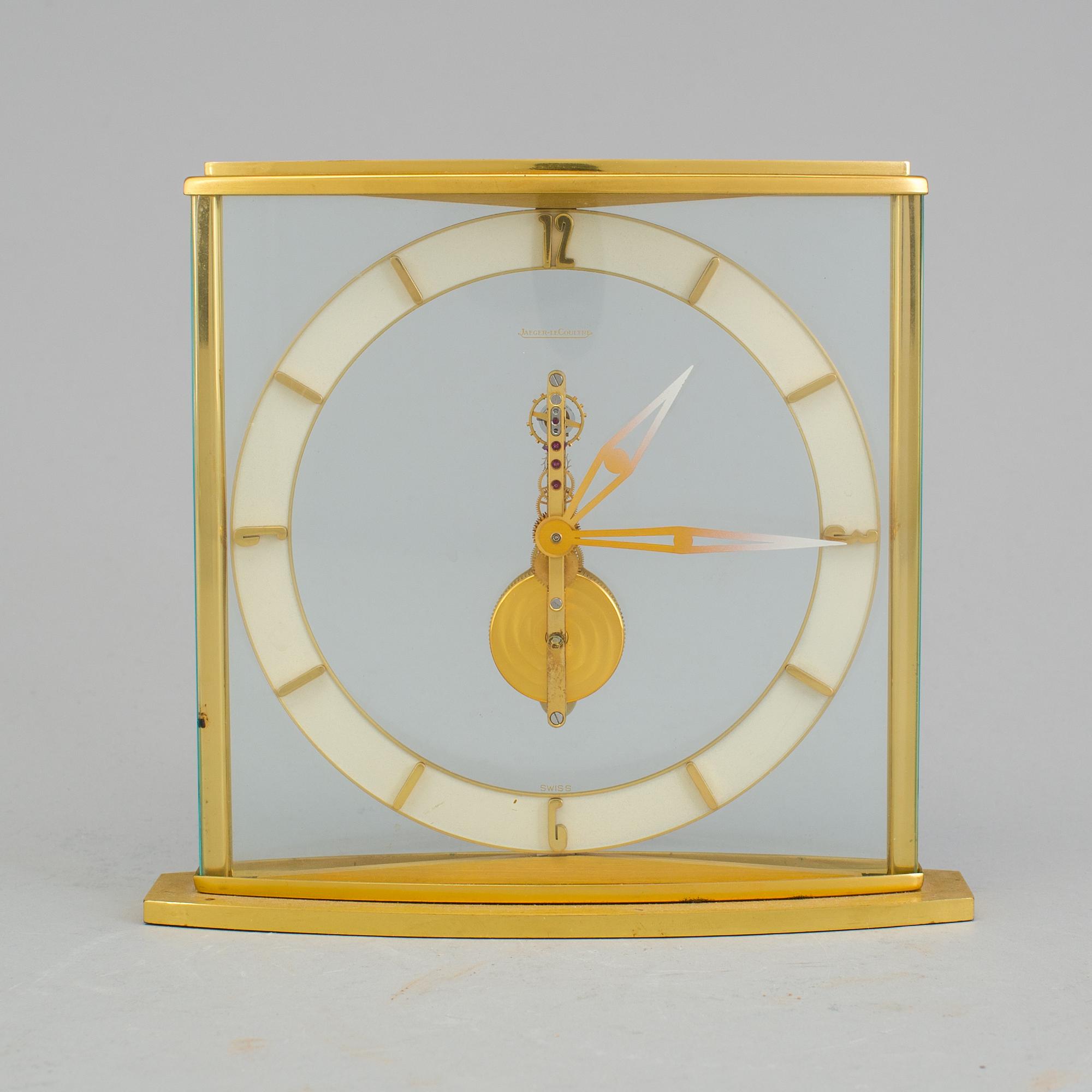 A Swiss Jaeger LeCoultre mantle clock. Bukowskis