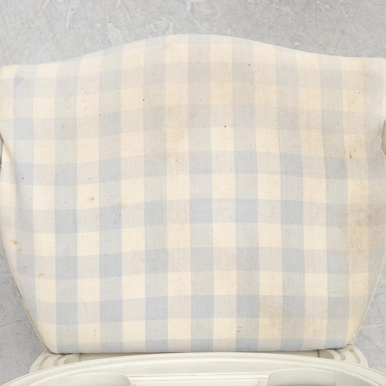 A pair of Gustavian style chairs, second half of the 20th Century.