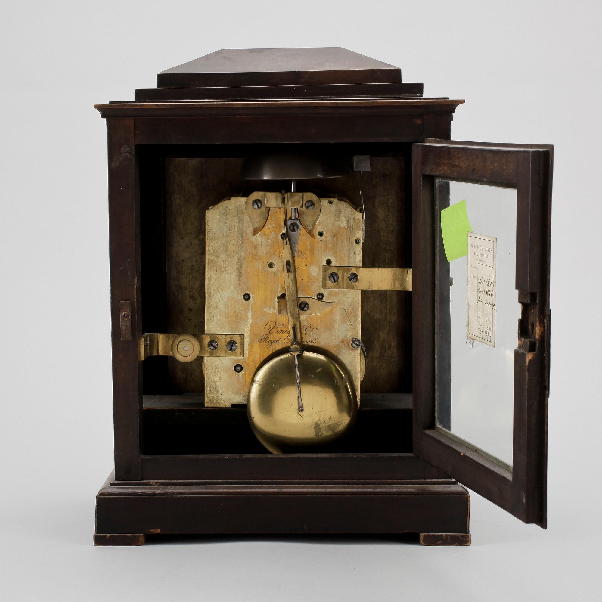 BORDSPENDYL, Viner & Co, Royal Exchange, London, 1800-talets slut.