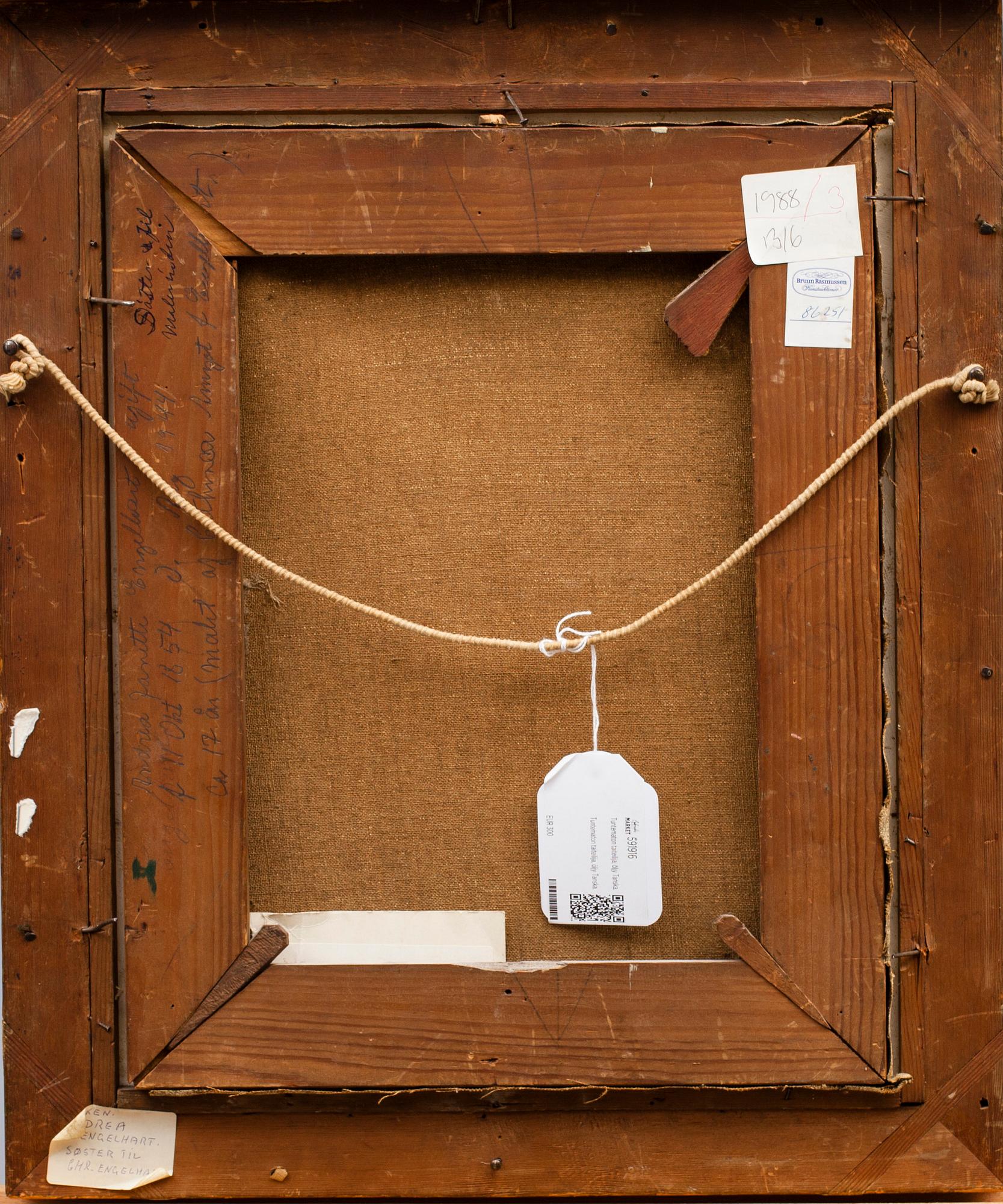 CATHERINE AMYOT, öljy kankaalle, signeeraamaton, 1870-tal.