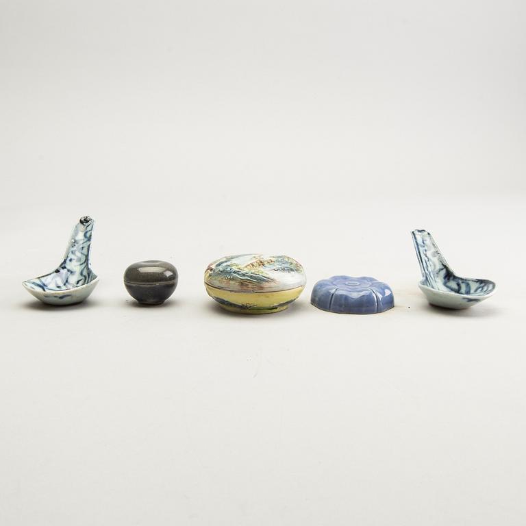 Parti, sju delar, porslin. Kina, 1800-tal/1900-tal.