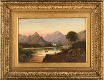 OKÄND KONSTNÄR, olja på papper, signerad Macklin, 1800-tal.