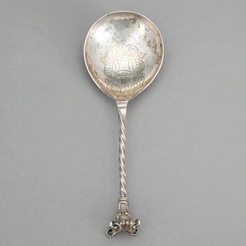 SUPSKED, silver, Johan Grubb, verksam 1725-1756(58) i Hudiksvall. Vikt ca 43 gram.