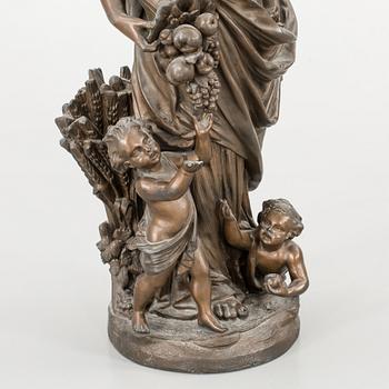 Gustave Trouillard, efter skulptur Kvinna med putti och ymnighetshorn.