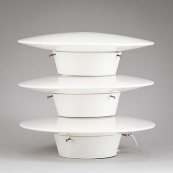 VÄGGLAMPOR, 3 st, "AJ-Eklipta", Arne Jacobsen för Louis Poulsen.
