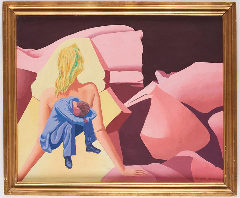 Vilhelm Bjerke-Petersen, Surrealist composition with man and woman.