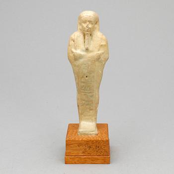 USHEBTI, fajans, Egypten, troligen Sentid 664-331 f Kr.