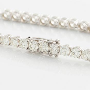 Tennis bracelet with brilliant-cut diamonds, total 9.02 ct.