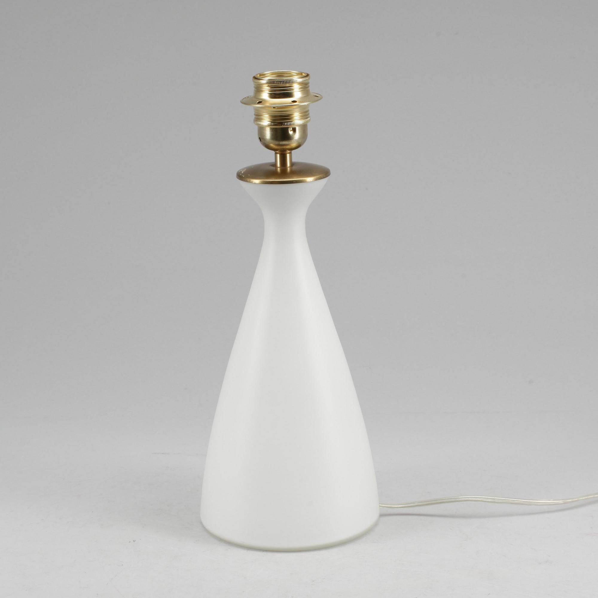 BORDSLAMPA, glas, Kastrup, Danmark, troligen 1970-tal.