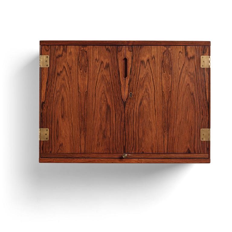 Svend Langkilde, a rosewood wall hung bar cabinet, Langkilde Møbler, Denmark 1960s.