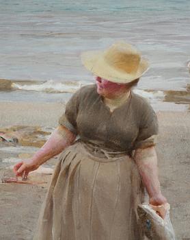 Anders Zorn, ”On the Beach St Ives Cornwall England”.