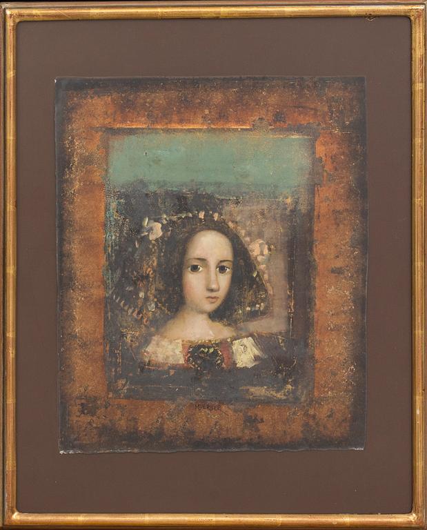 MERSAD BERBER, mixed media signed.