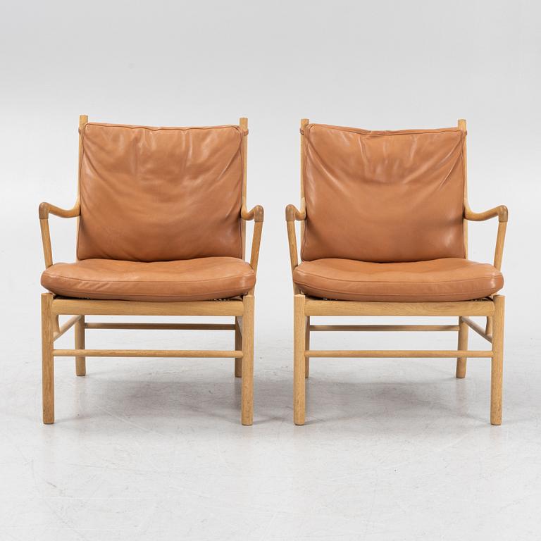 Ole Wanscher, fåtöljer, ett par, "Colonial Chair OW 149", Carl Hansen & Son, Danmark.