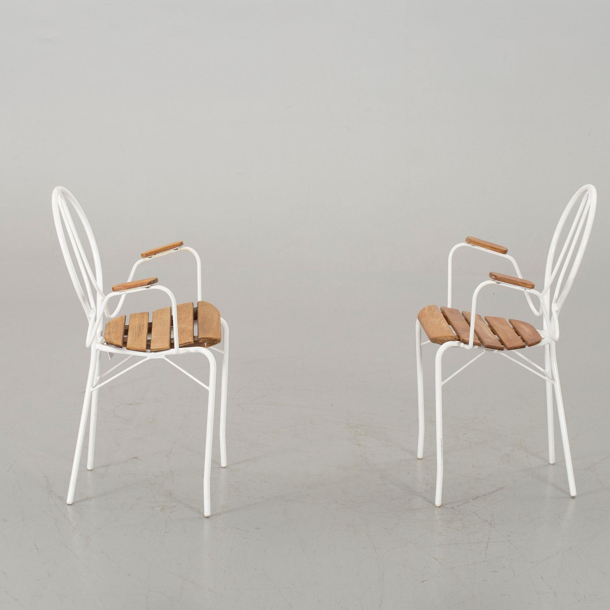 TWO TORSTEN AHLSÉN GÄRSNÄS GARDEN CHAIRS.