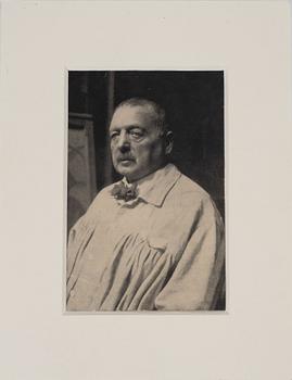 Anders Zorn, Egenhändigt signerat kort, porträttbild, samt signerat fotografi.