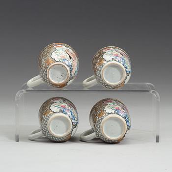 A Chinese export porcelain part tea service, Qing dynasty, Yongzheng (1723-1735).