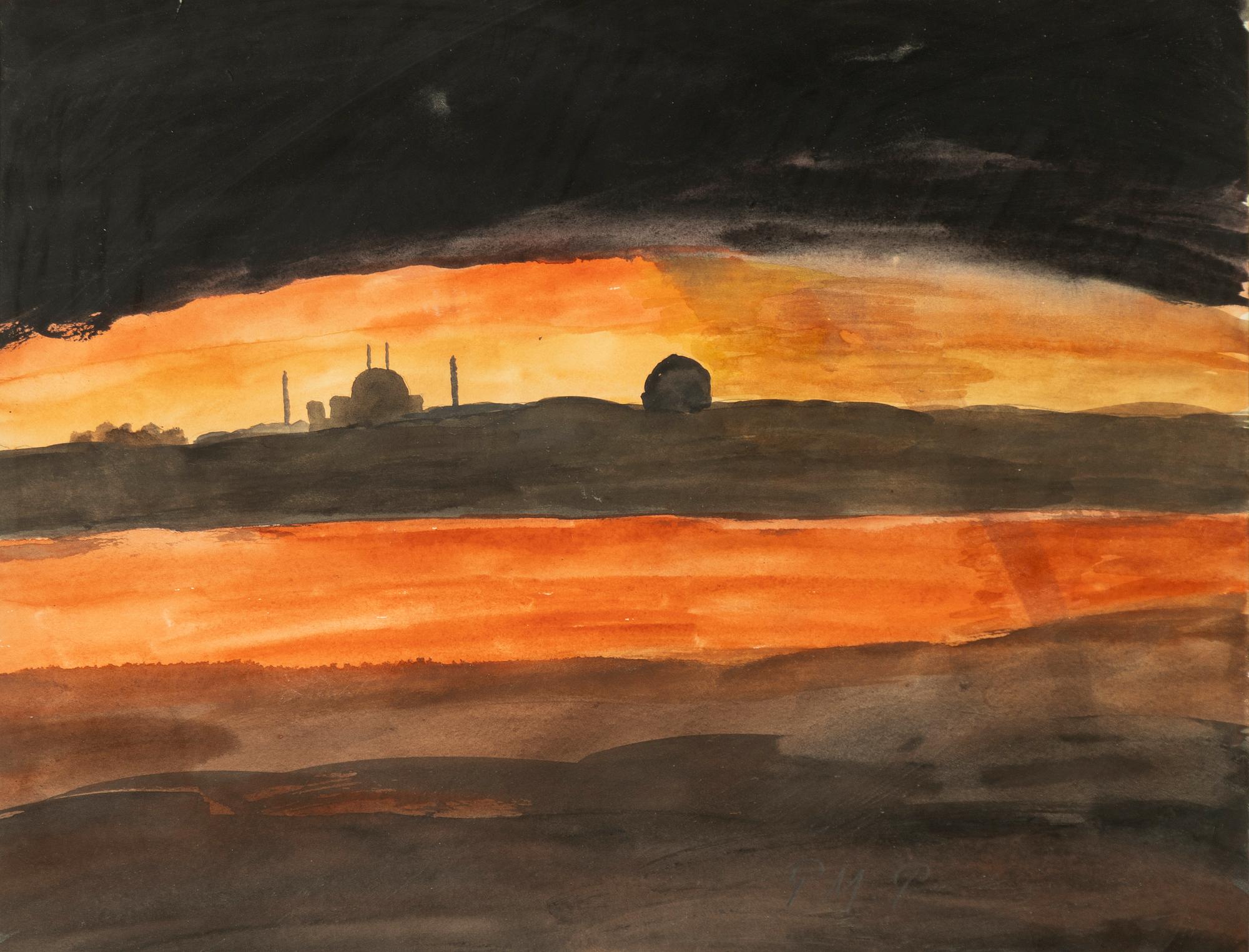 Primus Mortimer Pettersson, "Minaret i kvällsljus".