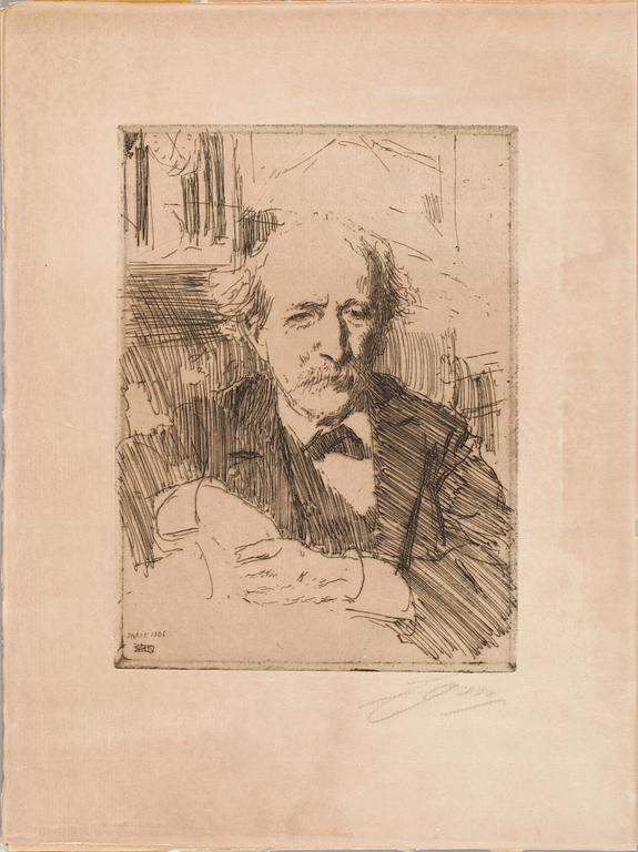 ANDERS ZORN, etsning. Sign och dat 1906 i trycket.