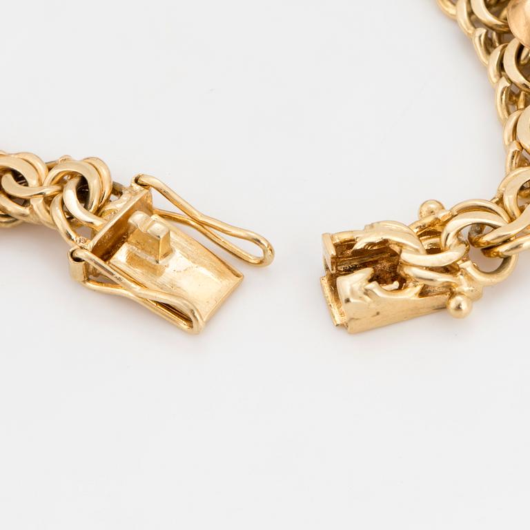 CHARM BRACELET, 14K gold.