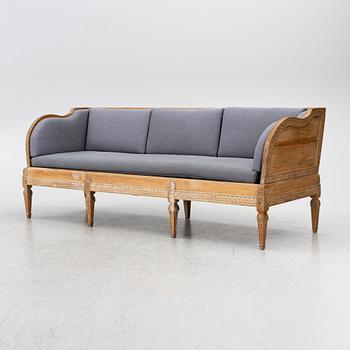 A Gustavian sofa, late 18th Century.