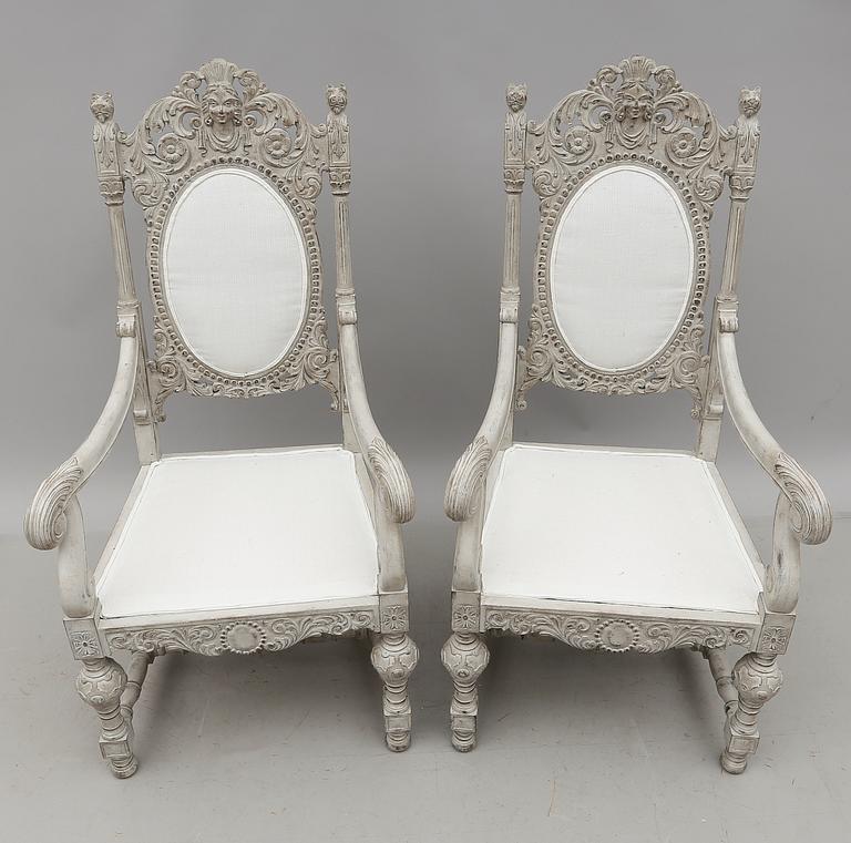 KARMSTOLAR, 1 par, 1800-talets andra hälft.