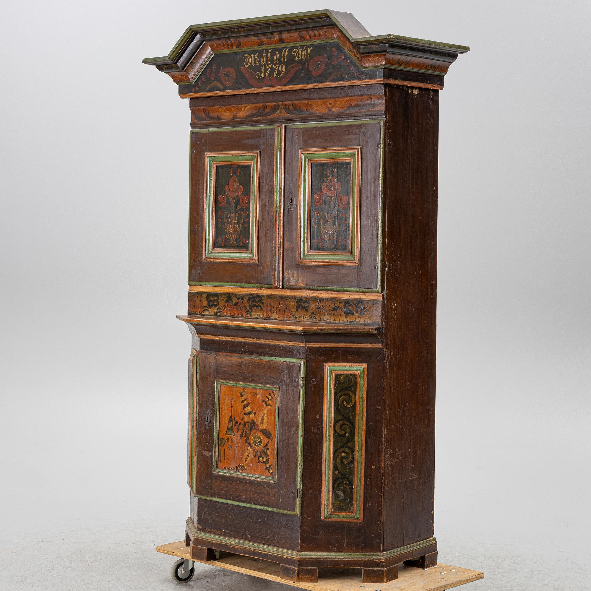 A cabinet, Dalarna, dated 1779.