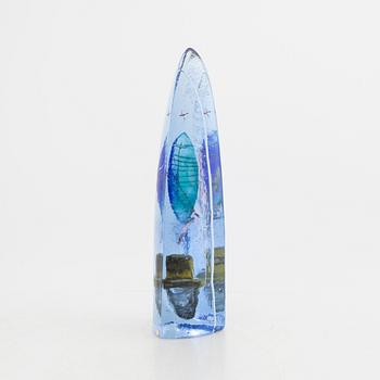 Bertil Vallien, a signed glass sculpture Kosta Boda.