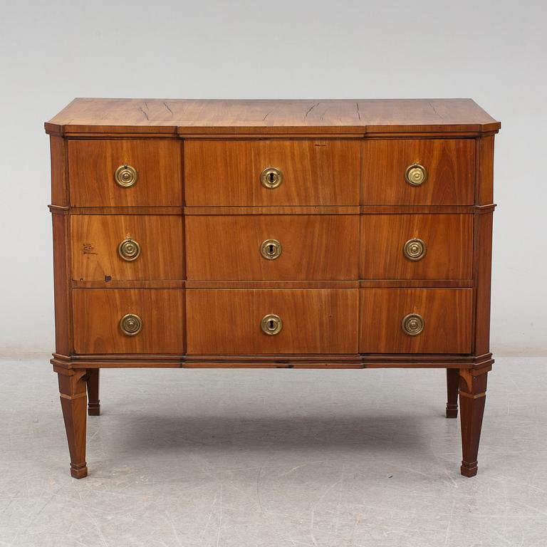 a late gustavian chest of drawers from around 1800.