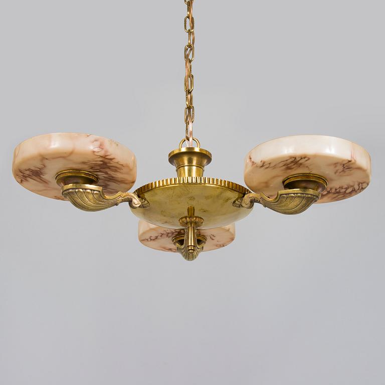 Paavo Tynell, taklampa, modell 1207/ 3 Taito 1930-tal.