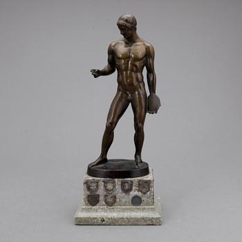OKÄND KONSTNÄR, skulptur, brons. Gjutarmärkt Herman Bergmans gjuteri. 1900-talets första hälft.