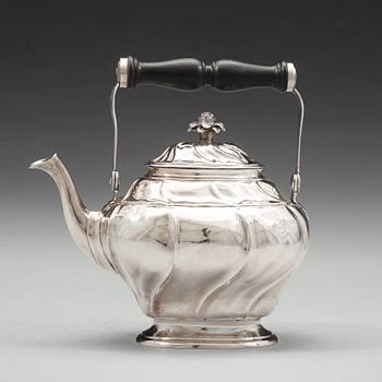 A Swedish mid 18th century silver tea-pot, mark of Jürgen Friedrich Sickman, Stockholm 1759.