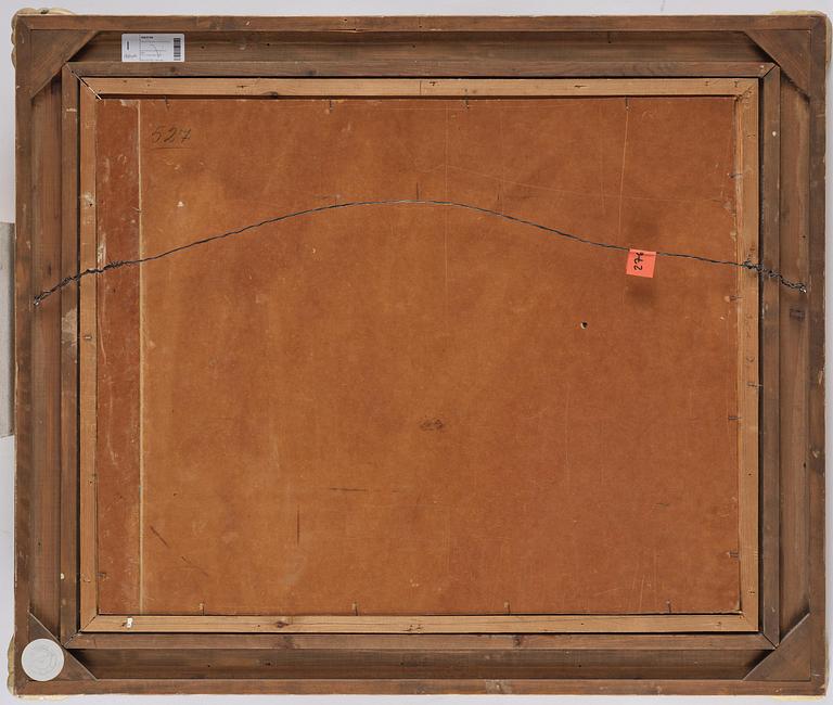 Gustaf Fjaestad, Winter landscape with sunlit watercourse.