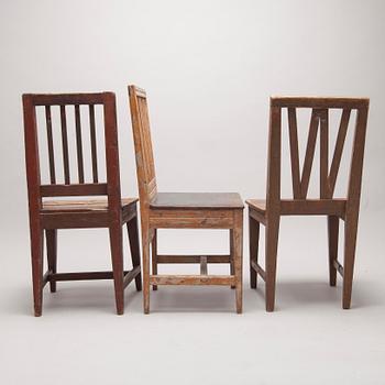 STOLAR, 3 st, allmoge, 1800-tal.