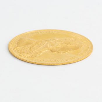 Guldmynt, Österrike-Ungern, 4 Ducat, 1915, senare prägling.