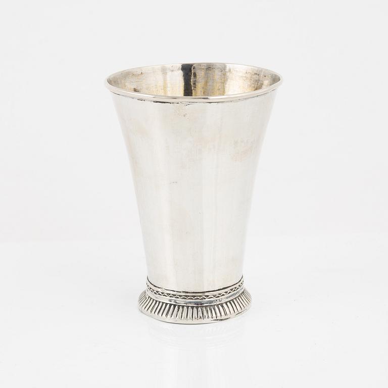 Arvid Castman, bägare, silver, Eksjö 1759.