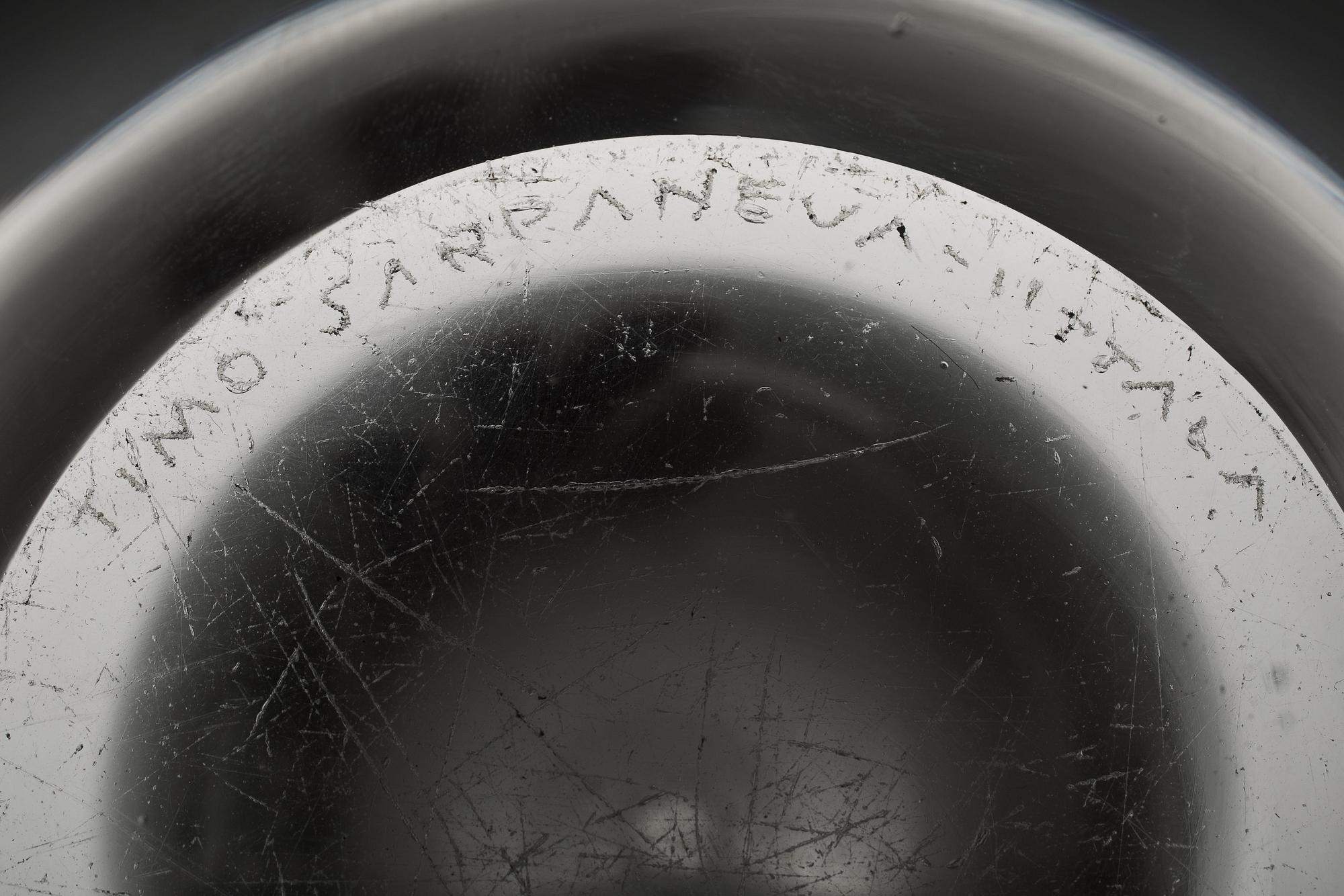 SKULPTUR, glas, signerad Timo Sarpaneva, Iittala.