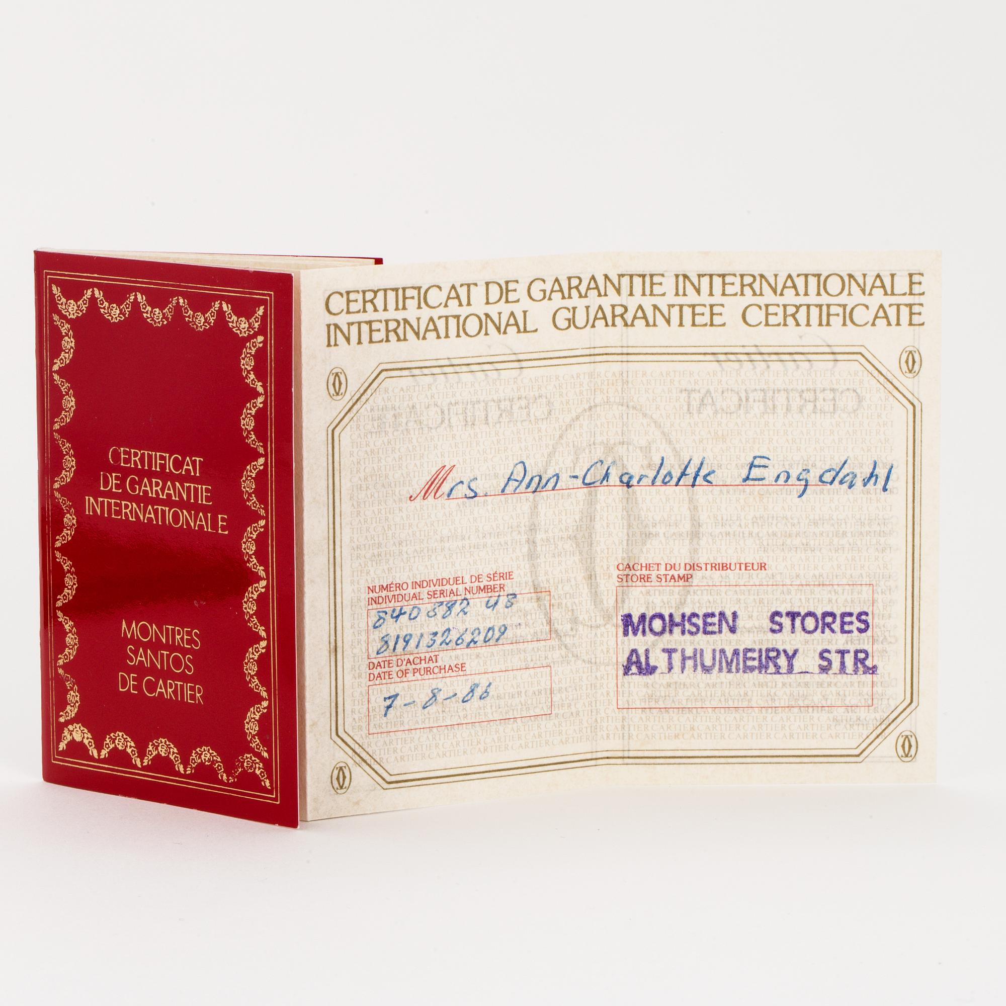 CARTIER, Santos Ronde, wristwatch, 28 mm,