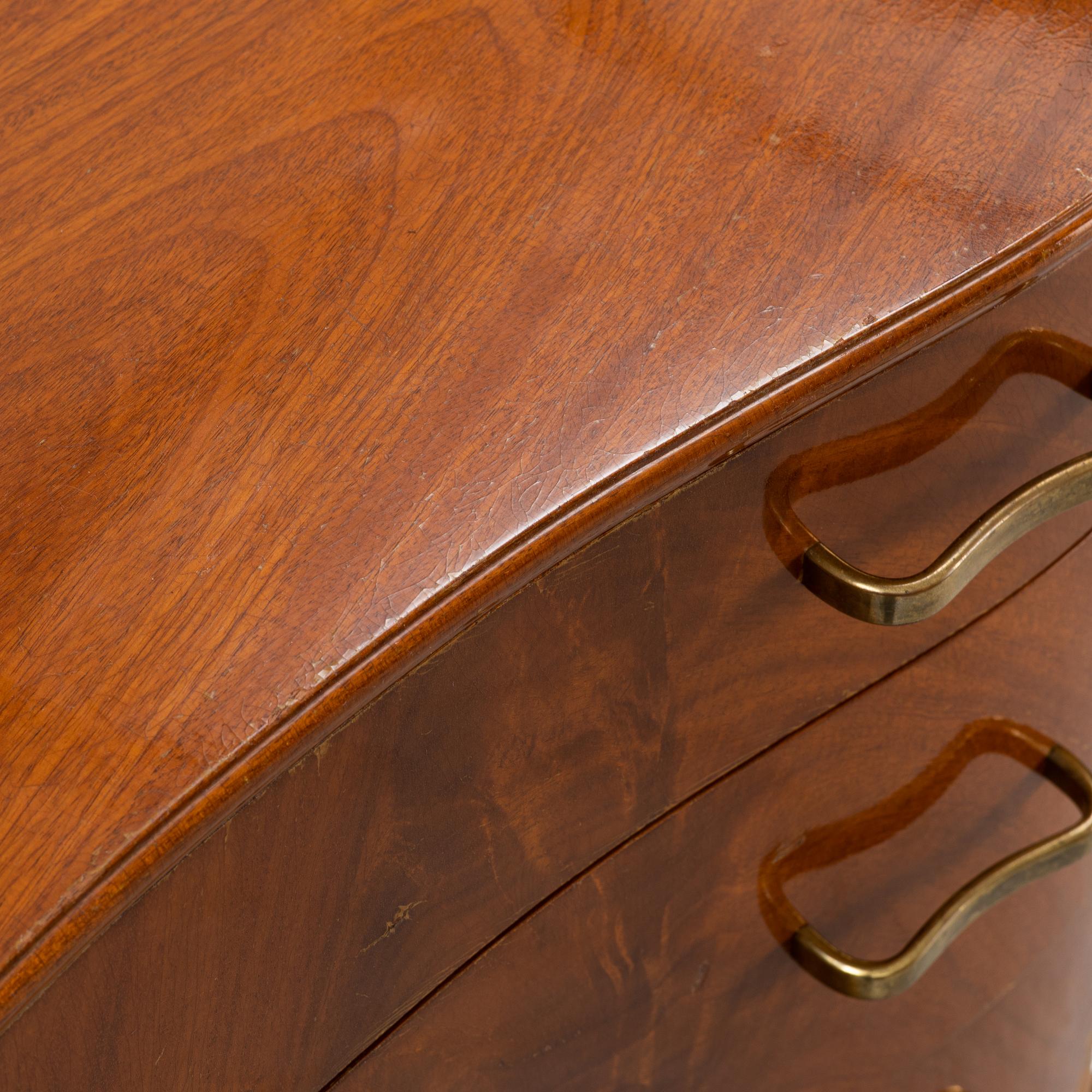 Axel Larsson, a Swedish Modern mahogany-veneered dresser,  AB Svenska Möbelfabrikerna, Bodafors, Sweden, 1940's.