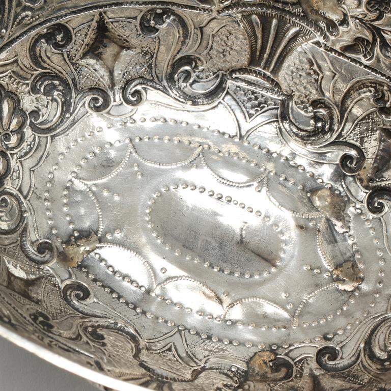 A silver brandy-bowl, likely by Hendrik van Manen, Sneek, Netherlands, 1782.
