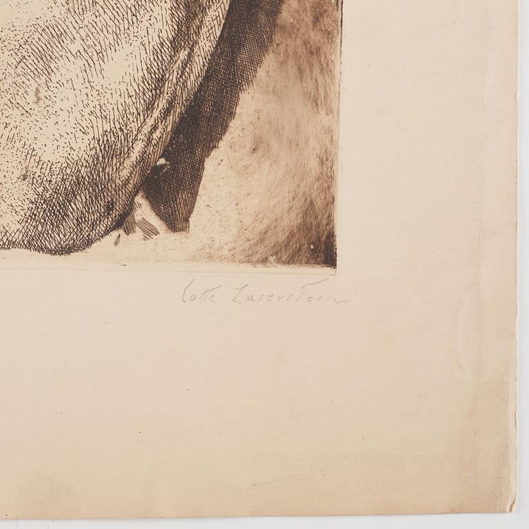 Lotte Laserstein, "Sitzender Rückenakt mit langen Haaren".
