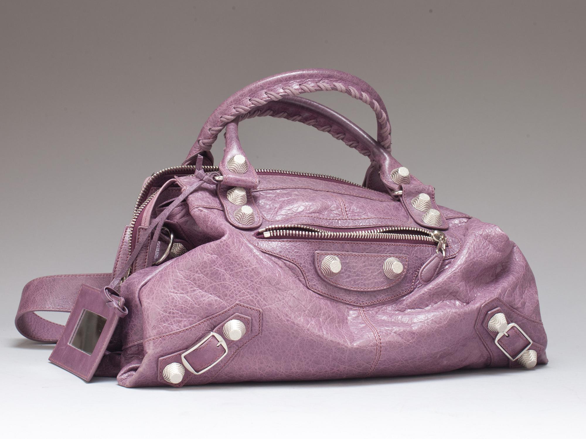 HANDVÄSKA, lammskinn. Balenciaga.