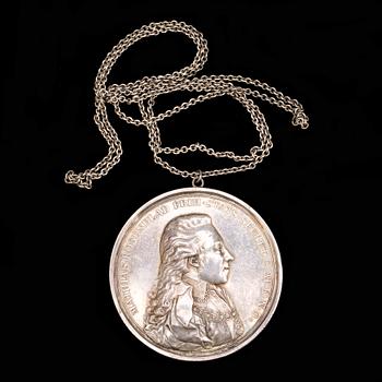 MEDALJ, silver. "Kungliga Vitterhets och historieakademin" 1810. Vikt c a14g.
