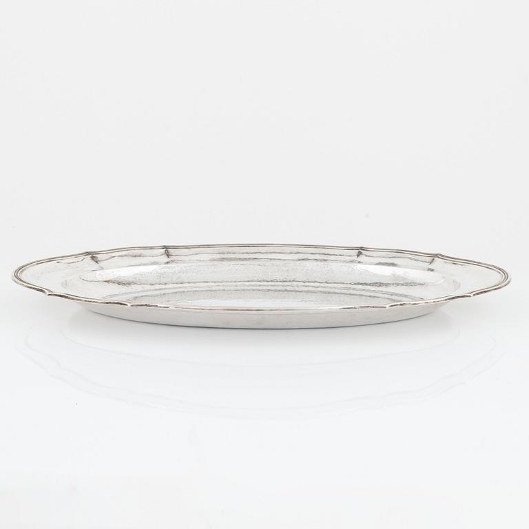 Serveringsfat, silver, svenska importstämplar.