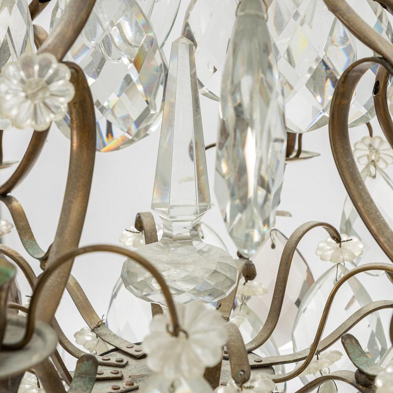 A rococo style chandelier, 20th Century.